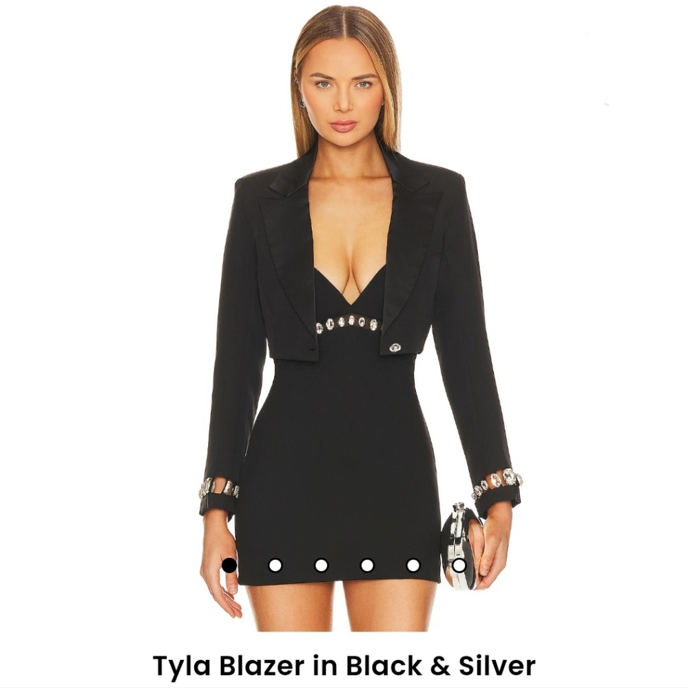 Retrofete Tyla Blazer - crystal rhinestone embellished - size S